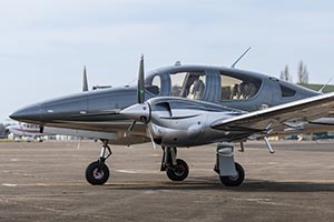 Diamond DA62 twin engine airplane